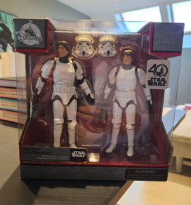 Star Wars Disney Elite Han Solo and Luke Skywalker Stormtrooper twin figure pack