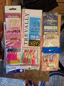 Mackerel fishing feathers 6hooks 7packs for 10euro