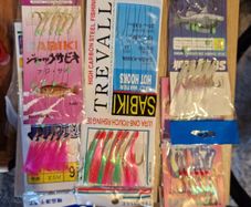 Mackerel fishing feathers 6hooks 7packs for 10euro