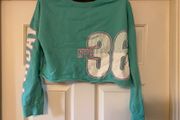 jumper girl  H&amp;M crop top green