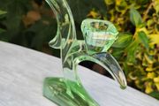 Green Glass Candlestick