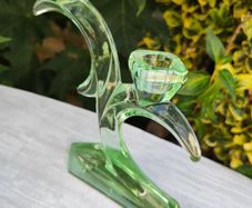 Green Glass Candlestick
