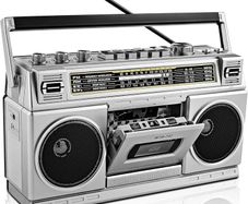 80s style retro boombox
