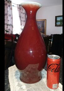 Large oxblood glazed Chinese vase
