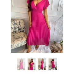 cerise pink occasion dress