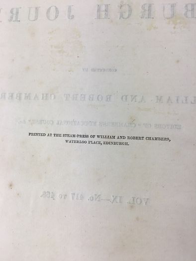 Rare antique Chambers Edinburgh journal 1841 Vol IX
