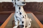 Large Mid-Century Ceramic Statue of a Dalmatian puppy 1970s