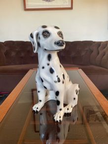 Large Mid-Century Ceramic Statue of a Dalmatian puppy 1970s