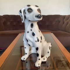 Large Mid-Century Ceramic Statue of a Dalmatian puppy 1970s