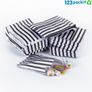 job lot 500 x Gold and White Striped Paper Candy Bags all colours available Image 2