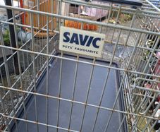 Large Metal Savic dog crate with Tray and can be folded down as in photos, Postage Available