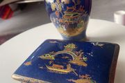 Vintage Carlton Ware Pagoda Vase and Trinket Box