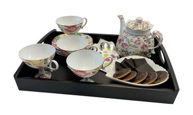 Brand New Serving tray wooden tray dark red mahogany breakfast tray