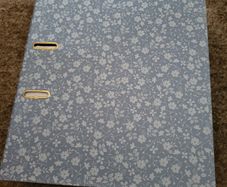 Large binder A4 blue flowers NEW