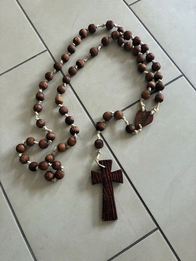 Rare Giant Size Timber Rosary Beads