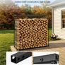 6FT Heavy Duty Firewood Rack 3/8 Cord Outdoor Log Holder, 730kg Capacity, Black Carbon Steel Wood Storage Stand Image 3