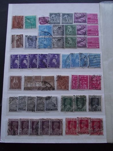 A nice collection of Stamps from India, presented in the album