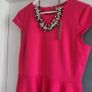 WD NY cerise peplum top Sz L (Fit 14-16UK) - Bnwt Image 7