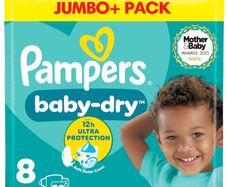 nappy -two bags of Pampers size 8