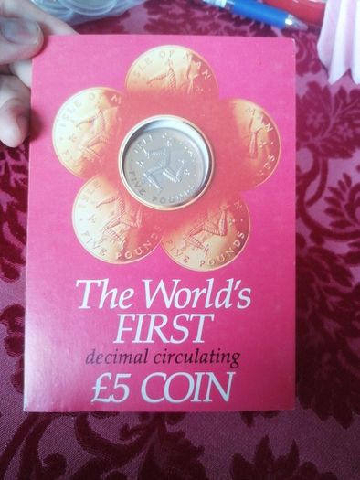 1981 Isle Of Man Silver Proof 5 Pounds Coin