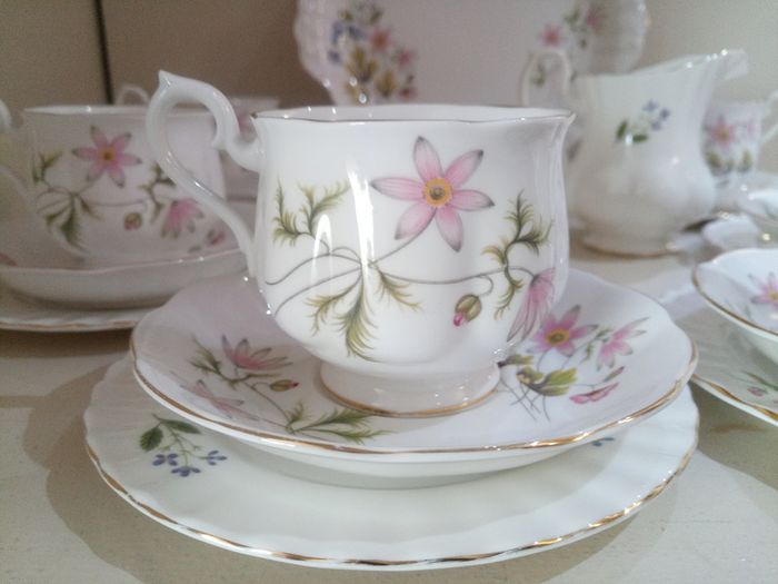 Richmond Bone China 21 piece Tea set 'Wild Anemone'