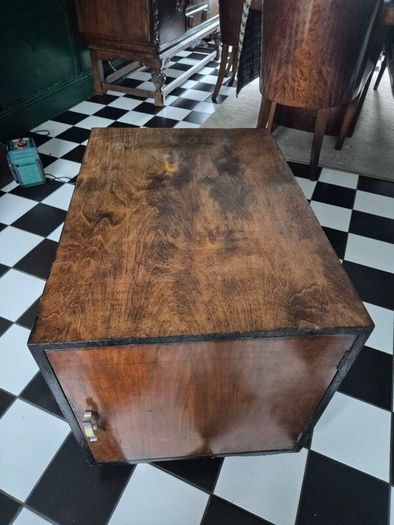 Vintage Art Deco retro MidCentury cupboard/ bookshelf/coffee table on wheels