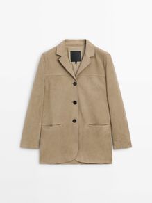 massimo duti suede leather jacket blazer