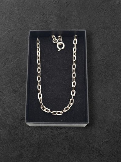 Vintage Signed 925 Sterling Silver Anchor Link Chain, Full British Hallmarks 1977