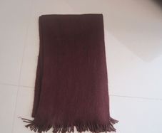 Wine/Maroon Ribbed Scarf.