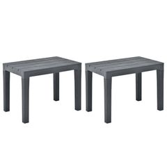 BN Garden Benches 2 pcs Anthracite Plastic