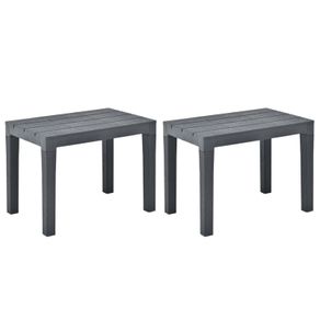 BN Garden Benches 2 pcs Anthracite Plastic