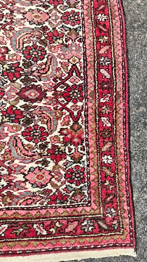 Pretty Vintage Persian Malayer Hand knotted Runner Wool Rug