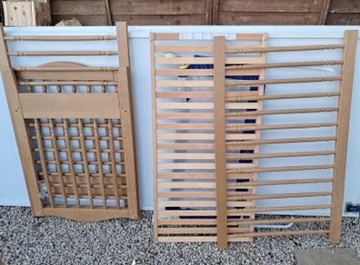 baby cot and bed rail