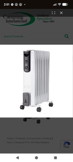 9 fin oil filled radiator