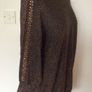 Wallis Ladies Black and Gold Sparkle dolman sleeve jumper size L includes Post Image 2
