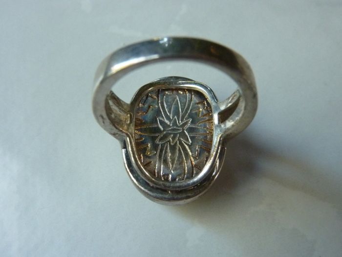 Sterling Silver 925 Large Oval White Druzy Agate Statement Ring Size N Hallmarked 9.9g