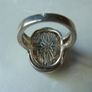 Sterling Silver 925 Large Oval White Druzy Agate Statement Ring Size N Hallmarked 9.9g Image 4