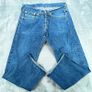 Mens Levis 907 Jeans Size W34 L25, Blue Cut-Off, Straight, Relaxed Fit - Vintage Image 2
