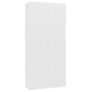 Shoe Cabinet High Gloss White 80x35.5x180 cm Chipboard Image 7