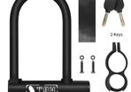 WEST BIKING Bicycle U Lock Anti-theft MTB Road Mountain Bike Lock Bicycle Accessories U-Locks Cycling Steel Security Bike Locks