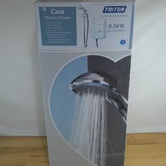 Triton Cara 8.5kW Electric Shower - White / Chrome Finish (New / Unused Boxed)