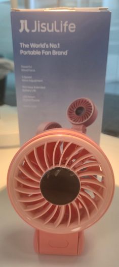 JisuLife Handheld Fan 7 - Pink - Brand New