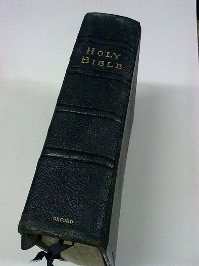 Large leather bound Bible from Dr. Durdin Charity Carlow