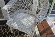 Wicker Chair. Painted white.