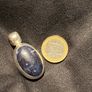 silver pendent with lapis stone Image 5