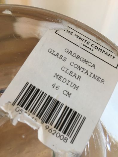 Vase - the white company 46cm