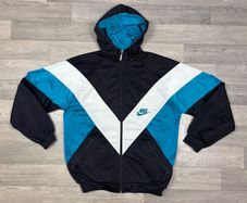 Vintage 80s Nike Hoodie Track Jacket Mens Medium
