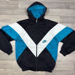 Vintage 80s Nike Hoodie Track Jacket Mens Medium