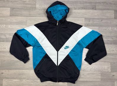 Vintage 80s Nike Hoodie Track Jacket Mens Medium