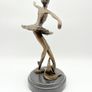 Ballerina - Patinated Bronze, Marble (Signed) Image 4
